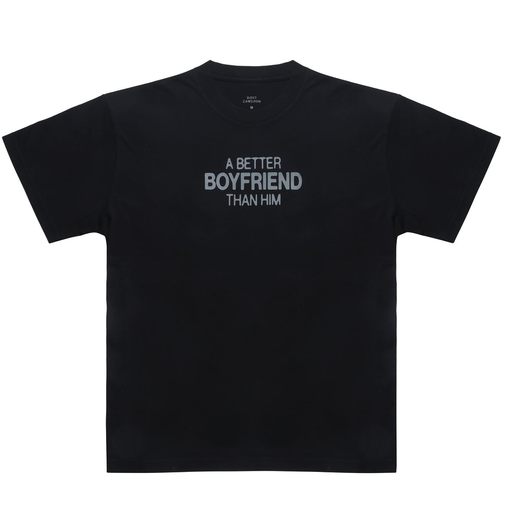 BOYFRIEND SS TEE - BLACK GARMENT DYE